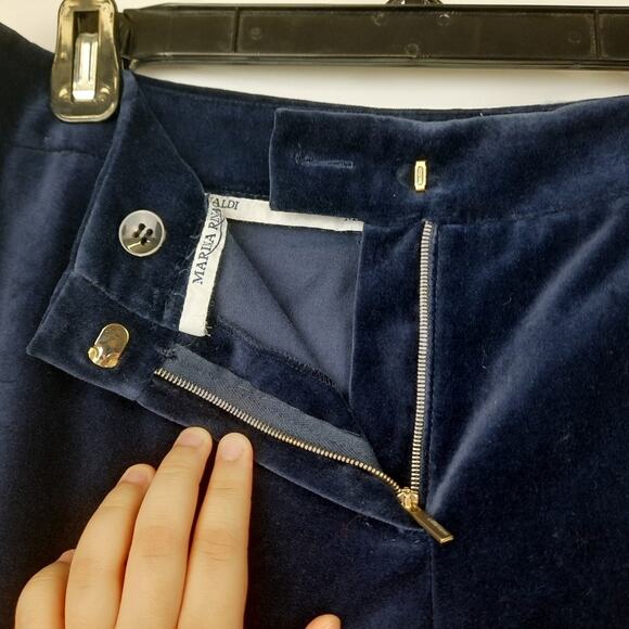 Marina Rinaldi Chump velvet velour trouser pants Made in Italy size 10 NWT - Picture 3 of 16